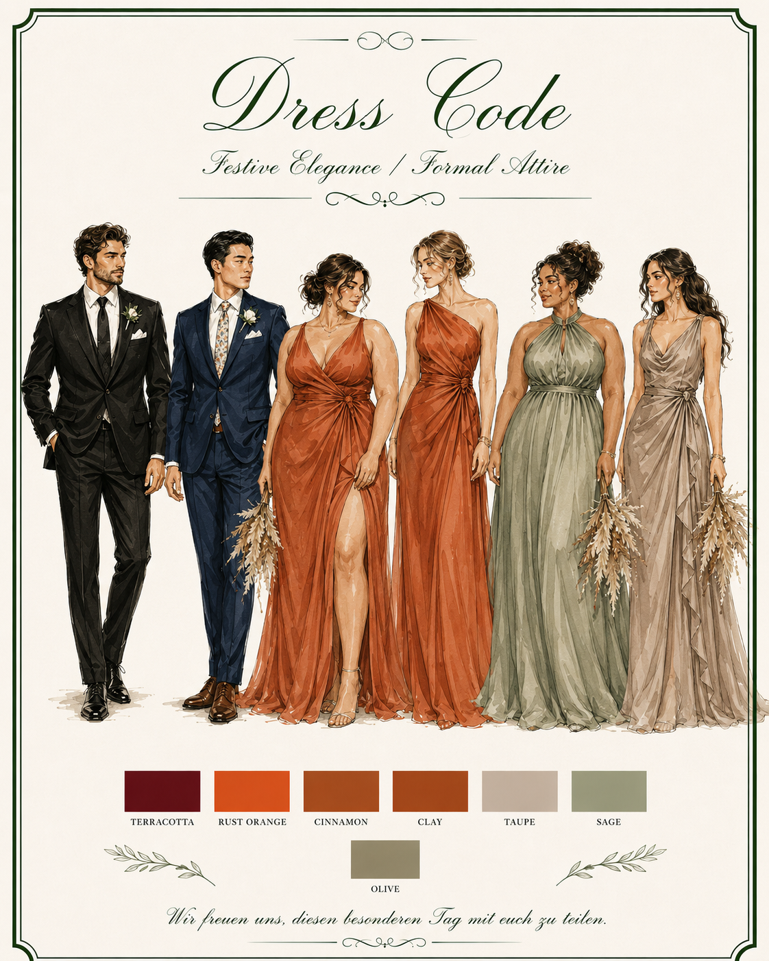 Dresscode inspiration illustration